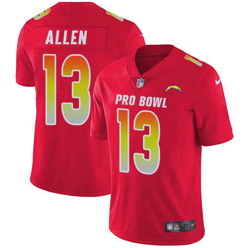 Nike Chargers #13 Keenan Allen Red Men's Stitched NFL Limited AFC 2018 Pro Bowl Jersey - Click Image to Close